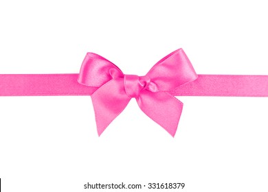 Pink Ribbon Bow Isolated On White Stock Photo 331618379 | Shutterstock