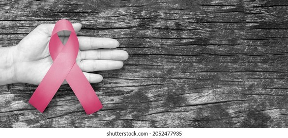 Pink Ribbon For Breast Cancer Awareness In October, Wear Pink Day Charity For Woman Health Fighting With Breast Tumor Illness (bow Isolated With Clipping Path On White Background)