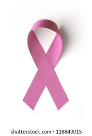 Pink Ribbon Isolated On White