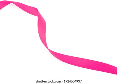 Pink Ribbon Isolated On A White Background