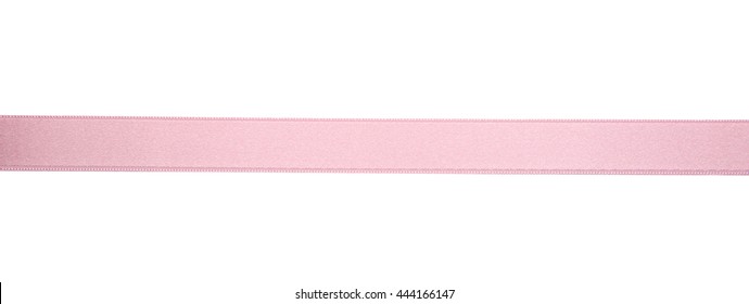 Pink Ribbon On White Background