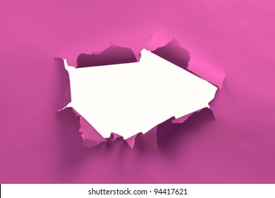 Pink Ripped Paper Background