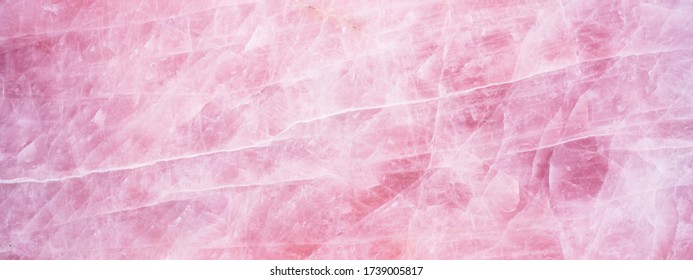 Pink Rose Quartz Texture Background Banner