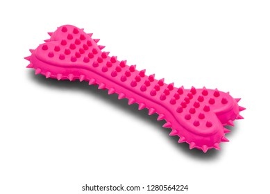 Pink Rubber Dog Bone Isolated On Stock Photo 1280564224 | Shutterstock