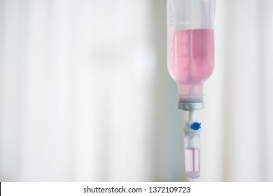 Pink Saline Bag Vitamin for IV Drip Medical Concept