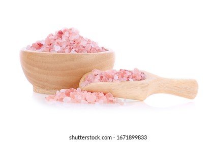 Pink Salt On White Background