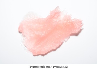 Pink Salt Or Sugar Scrub Isolated On White Background - Image