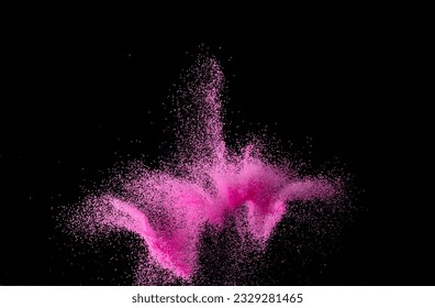 Explosión voladora arena rosa