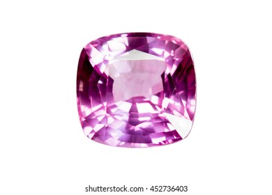 Pink Sapphire Isolated On White Background