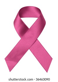 Pink Satin Breast Cancer Awareness Ribbon