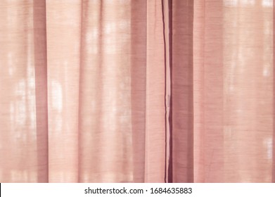 Pink Sheer Curtains In A House