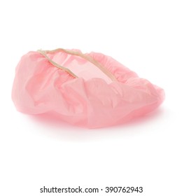 Pink Shower Cap Isolated Over The White Background