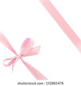 baby pink ribbon border