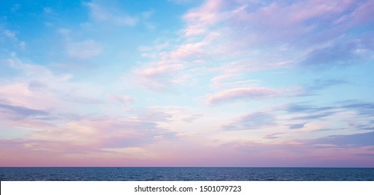 Pink sky after sunset