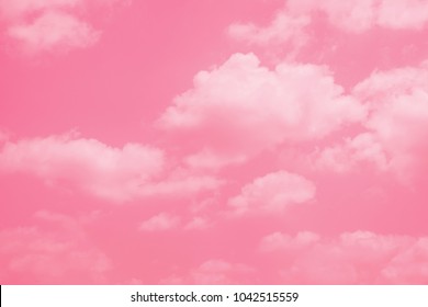 Pink Sky Background White Clouds Stock Photo 1042515559 | Shutterstock