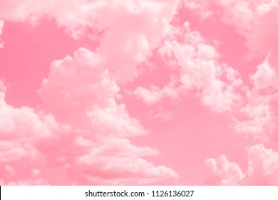 Pink Background With Clouds gambar ke 9