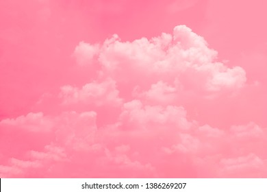 Pink Sky Background White Clouds Stock Photo (Edit Now) 1386270095