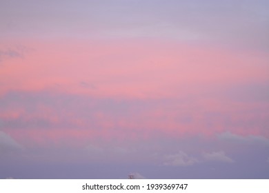 Pink Sky With Clouds Gray