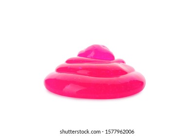 Pink Slime Isolated On White. Antistress Toy