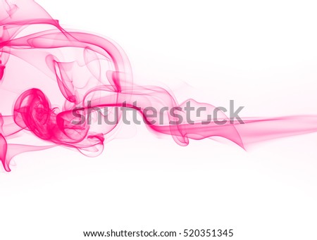 pink smoke abstract on white background