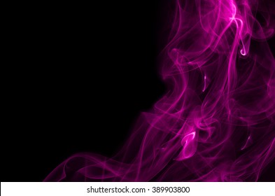 Pink Smoke On Black Background