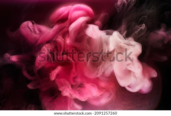 Pink\
smoke on black ink background, colorful fog, abstract swirling\
touch ocean sea, acrylic paint pigment\
underwater