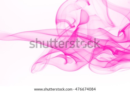 Pink smoke on white background