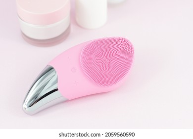 Pink Sonic Facial Massage Brush 