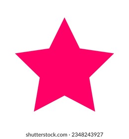 pink star, star icon, isolation, star shape - Shutterstock ID 2348243927