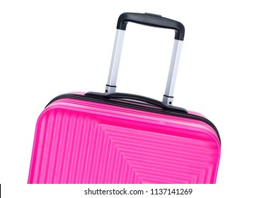 pink trunk suitcase