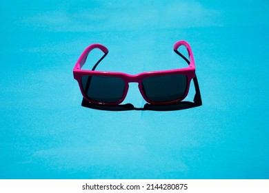 Pink Sunglasses Pattern On Pastel Background Stock Photo 2144280875 ...