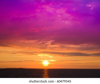 Pink Sunset Burning Down