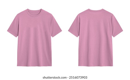 Pink T Shirt Mockup Front and Back View