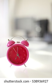 pink table clock