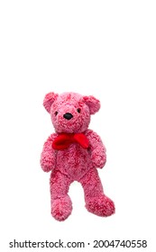 Pink Teddy Bear Doll Isolated