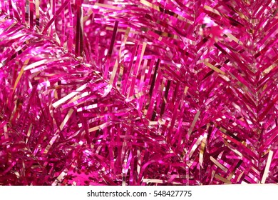 Pink Tinsel Bakground