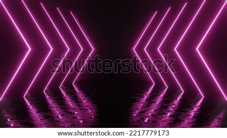 Pink triangular fin lights on a textured ground and background