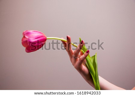 together one Hand Flower