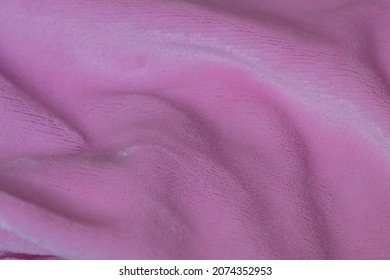 Pink Velour Plush Cloth Textured Background