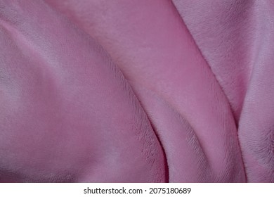 Pink Velour Plush Cloth Textured Background