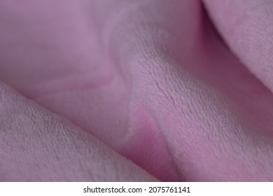 Pink Velour Plush Cloth Textured Background