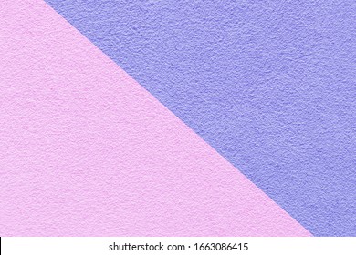 Pink And Violet Concrete Wall Texture Background. Surface Of Stone Texture In Two Tone Background Colors.