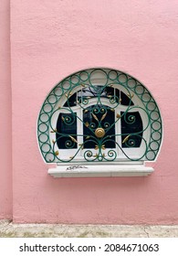 Pink Wall With Art Nouveau Window 