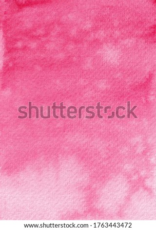 Pink Water Colour Background, Hand Painted Watercolor Paper Texture