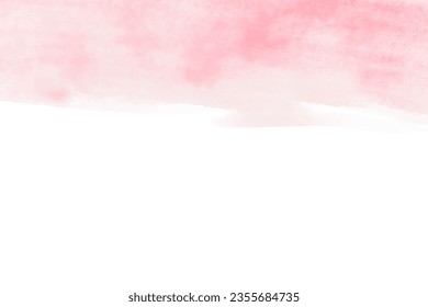 La acuarela rosa se ondea sobre el fondo blanco. el concepto de pintura de arte y acuarela. Foto de stock