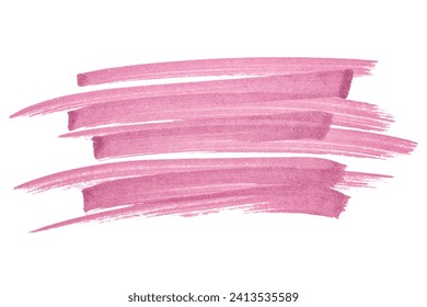 Pink watercolor marker hand drawn paper texture strokes isolated 