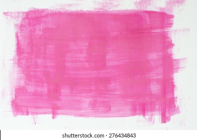 Pink Watercolor Painting Texture On White Background