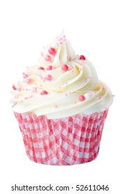 Pink And White Cupcake