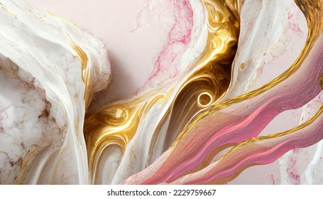  pink white gold marmor effect texture wallpaper template - Shutterstock ID 2229759667