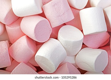 Pink And White Marshmallow Background.